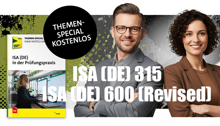 Abbildung Mann und Frau und Cover des Themen-Specials