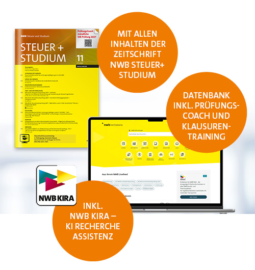 Bannerbühne Steuer und Studium nwb Landingpage