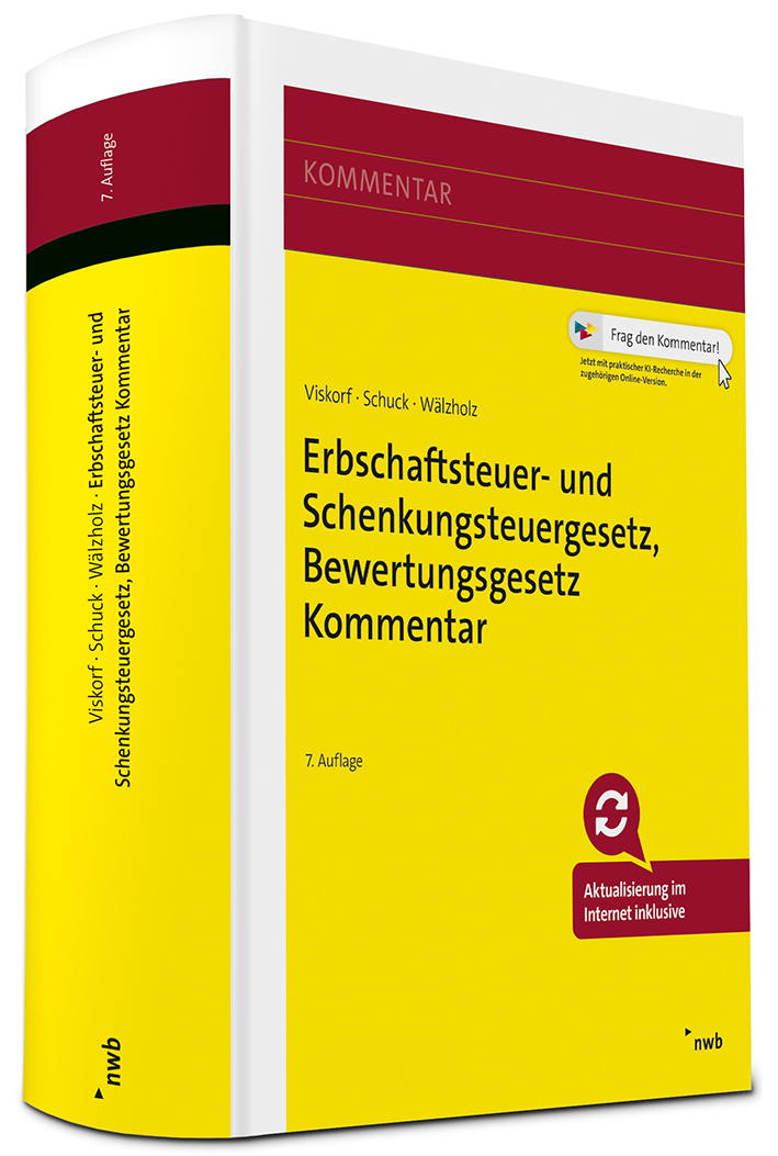 Cover des Fachbuchs "Erbschaftsteuer- und Schenkungsteuergesetz, Bewertungsgesetz Kommentar" | nwb Verlag