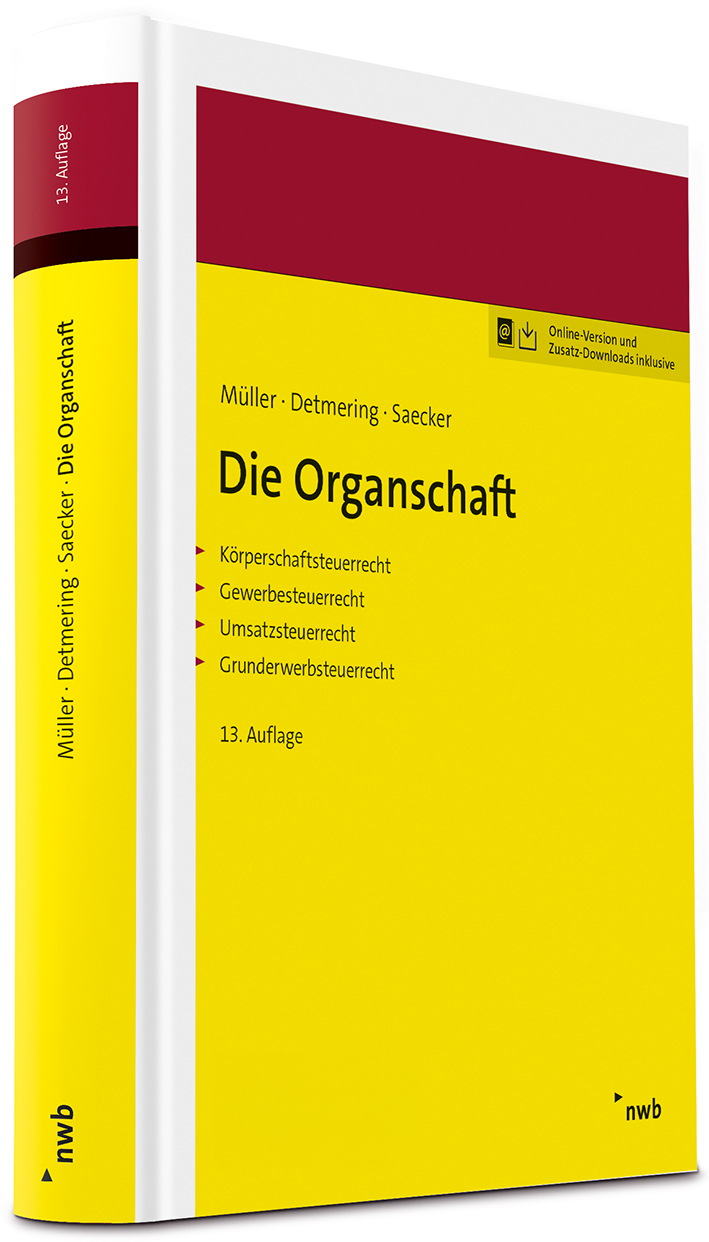 Cover des Fachbuchs "Die Organschaft" | nwb Verlag