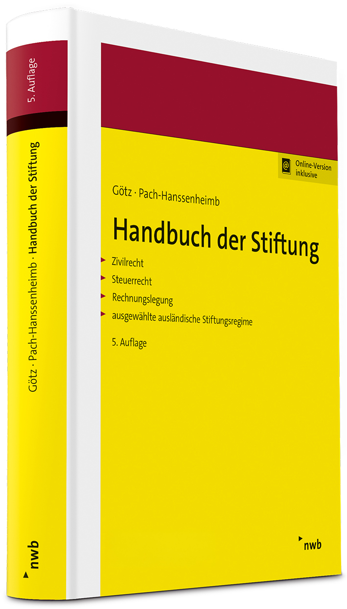 Cover des Fachbuchs "Handbuch der Stiftung" | nwb Verlag
