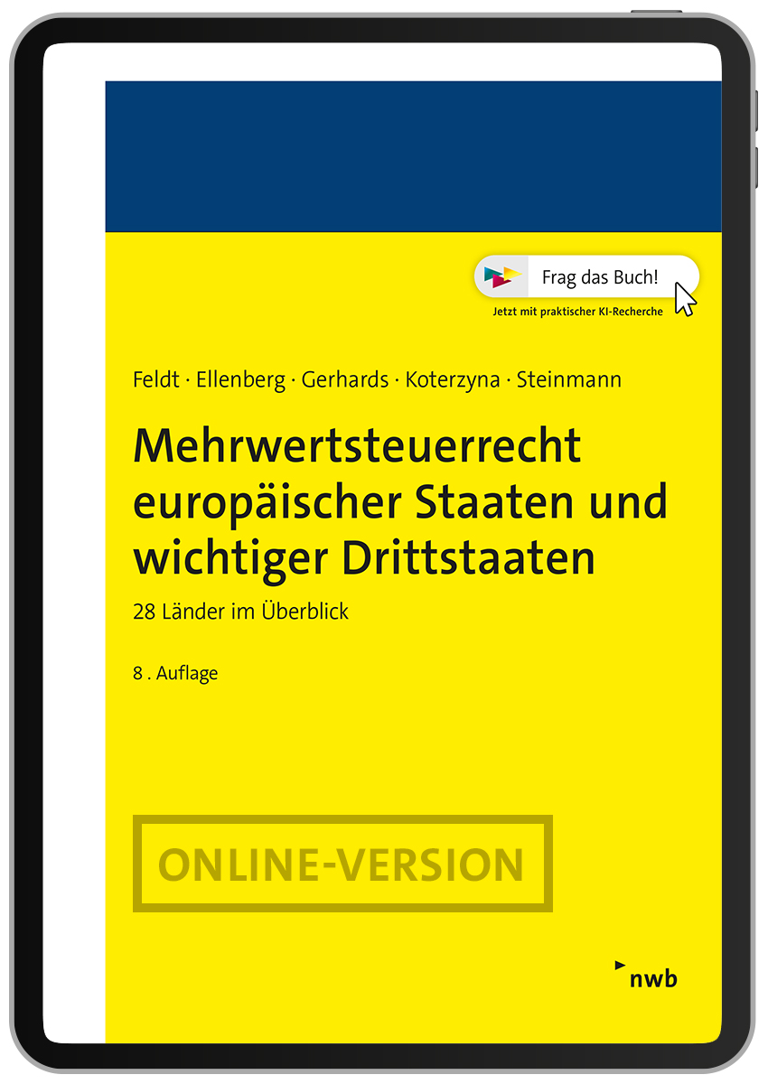 Mehrwertsteuerrecht europäischer Staaten und wichtiger Drittstaaten