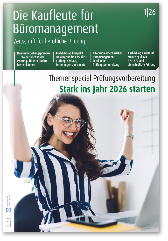 Cover Kiehl Zeitschrift: Die Kaufleute für Büromanagement