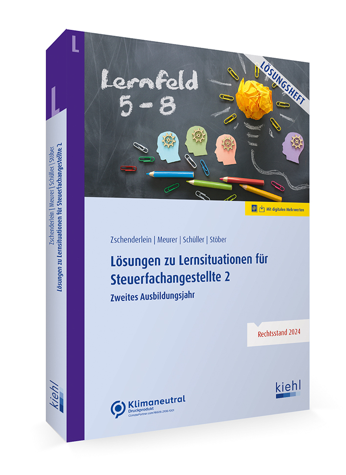 Buch Cover Lösungen zu Lernsituationen für Steuerfachangestellte 2Zurzeit ausgewählt erschienen im kiehl Verlag