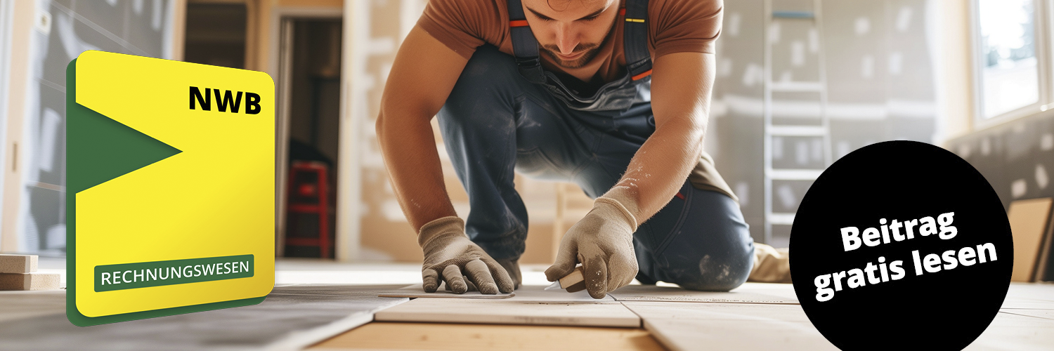 Fliesenleger bei der Arbeit