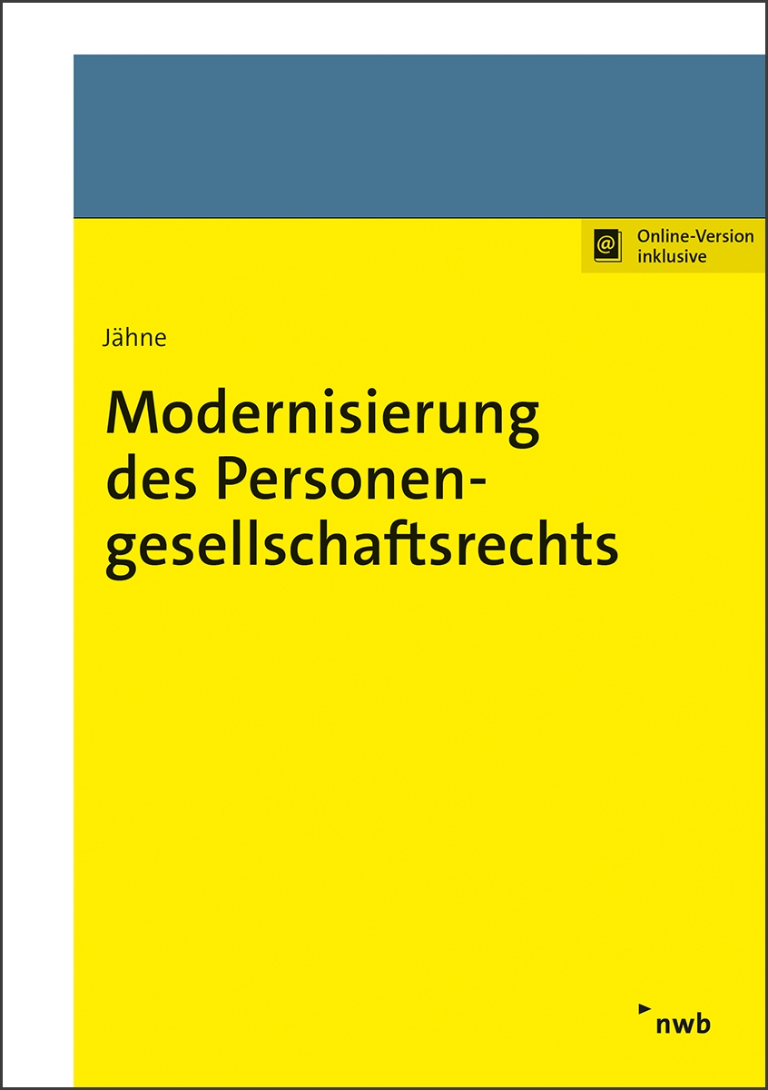 Modernisierung Des Personengesellschaftsrechts | Gedruckte Ausgabe | 68221N