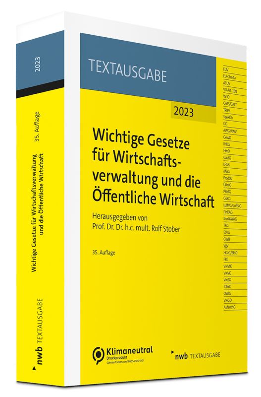 Wichtige Gesetze Für Wirtschaftsverwaltung Und Die Öffentliche ...